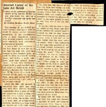 Artie McGill and early Fall City baseball days